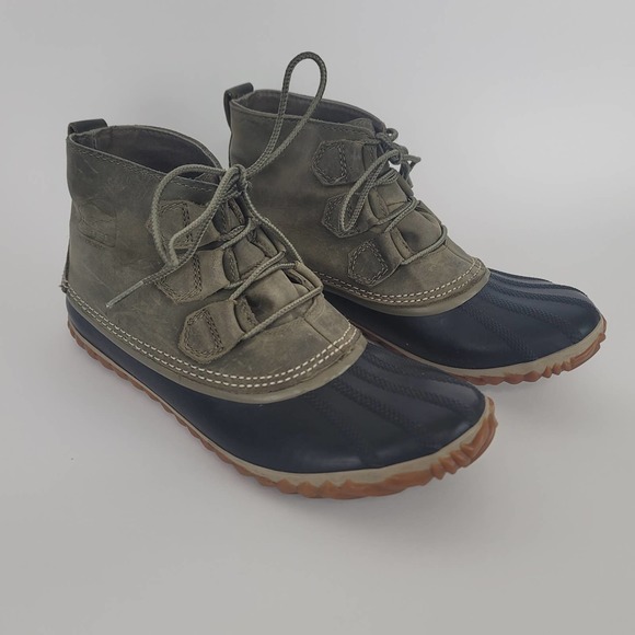 SOREL Out N About Waterproof Lace Up Ankle Rain Boot #S195 - Picture 1 of 8
